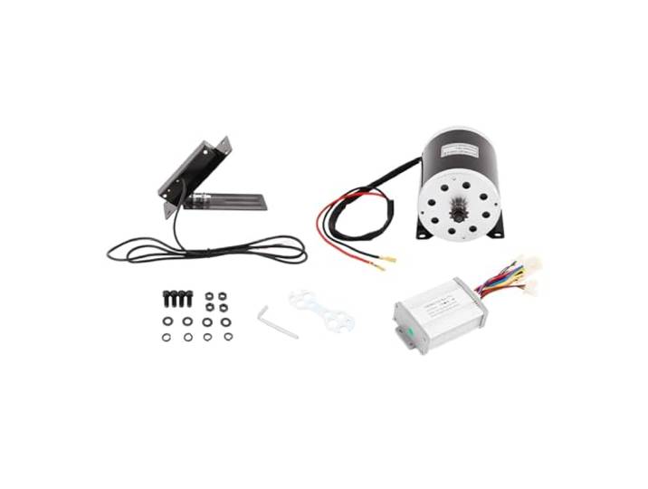 36V 800W Bürstenmotor Mit Controller Metallfußpedalsatz Umkehrbar For Go-Karts Roller E-Bikes GeräUscharm