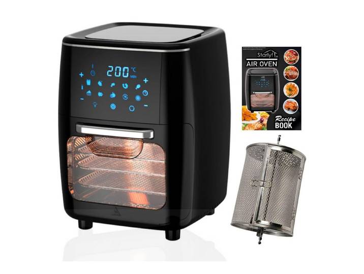Starlyf Heißluftfritteuse, 1700,00 W, 12 Liter Fritteuse, 10 Programme, Rotisserie Funktion