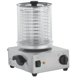 GastroHero Wurstwärmer Edelstahl Glaszylinder Ø200 mm Hot Dog Maker Temperaturregler 300 W Würstchenwärmer