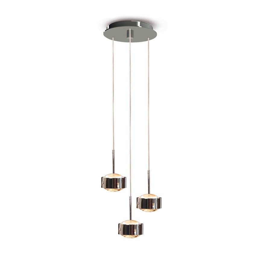 Top Light Puk Maxx Drop Trio Pendelleuchte (chrommatt, Standard-Fassung) chrommatt | Standard-Fassung 5-360031-H