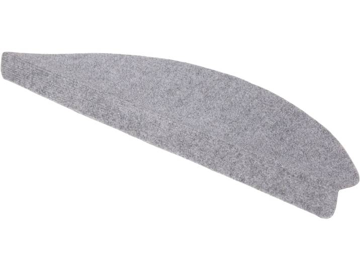 Stufenmatte ANDIAMO Paris, Made in Poland Gr. 21, grau, B:23cm H:2mm L:65cm, Kunstfaser, Teppiche, Stufenmatte, selbstklebend, 15 Stück in einem Set