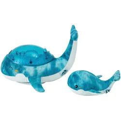 Cloud B Nachtlicht Projektor Tranquil Whale Family, blau