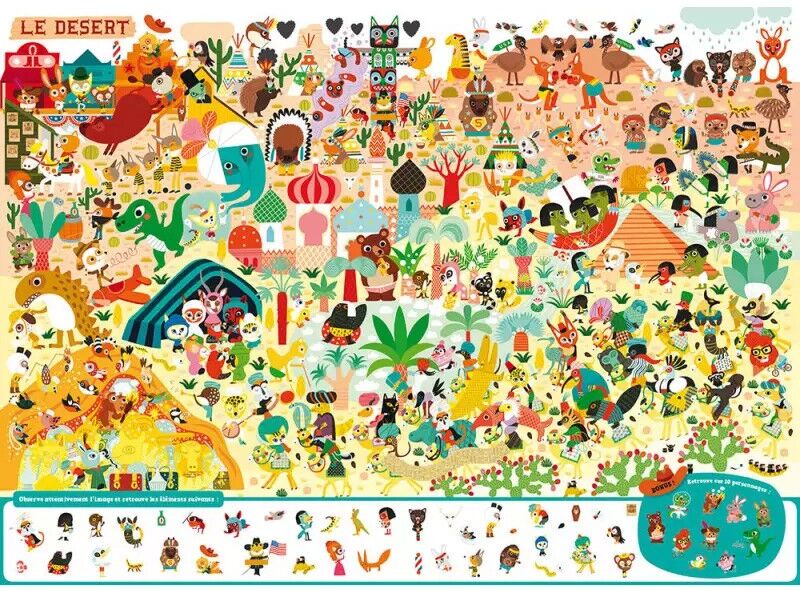 Livre Cherche et Trouve Géant : Les animaux du Monde - Auzou