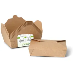 greenbox - Take-away Boxen aus Karton 1100 ml, braun, 280 St.