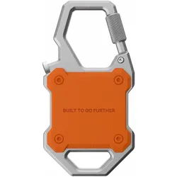 UAG Urban Armor Gear Monarch Case mit Karabiner & Schlüsselanhänger, Tracker Zubehör, Orange, Silber