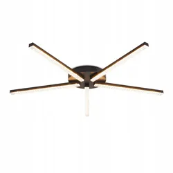 DECKENLEUCHTE LED Schwarz 3000K Modern Kristall Metall 63.3 cm Deckenlampe