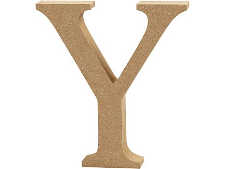Letter, H: 8 cm, MDF, Y, 1pc