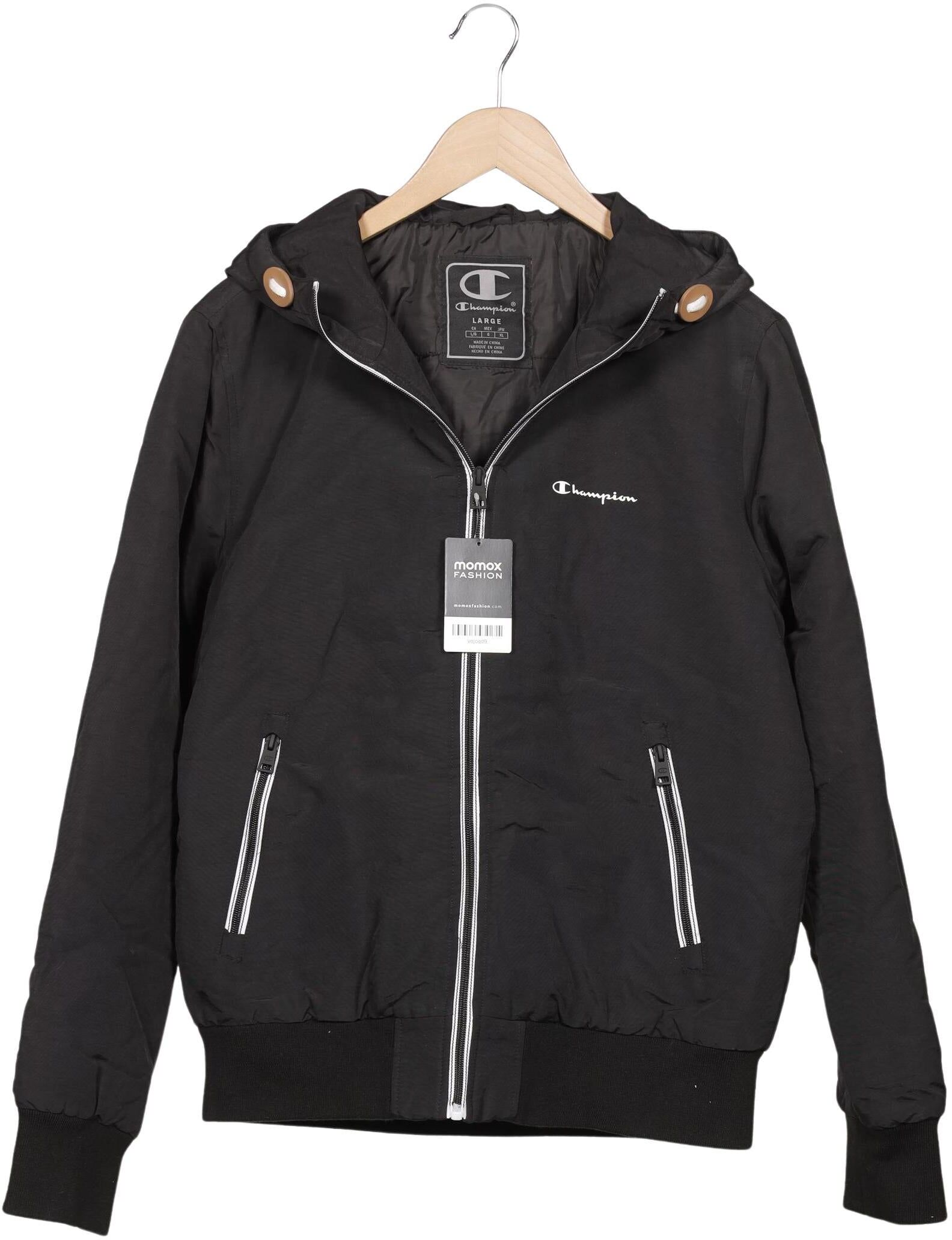 Champion Herren Jacke, Schwarz, Gr. L, Synthetik - Second Hand