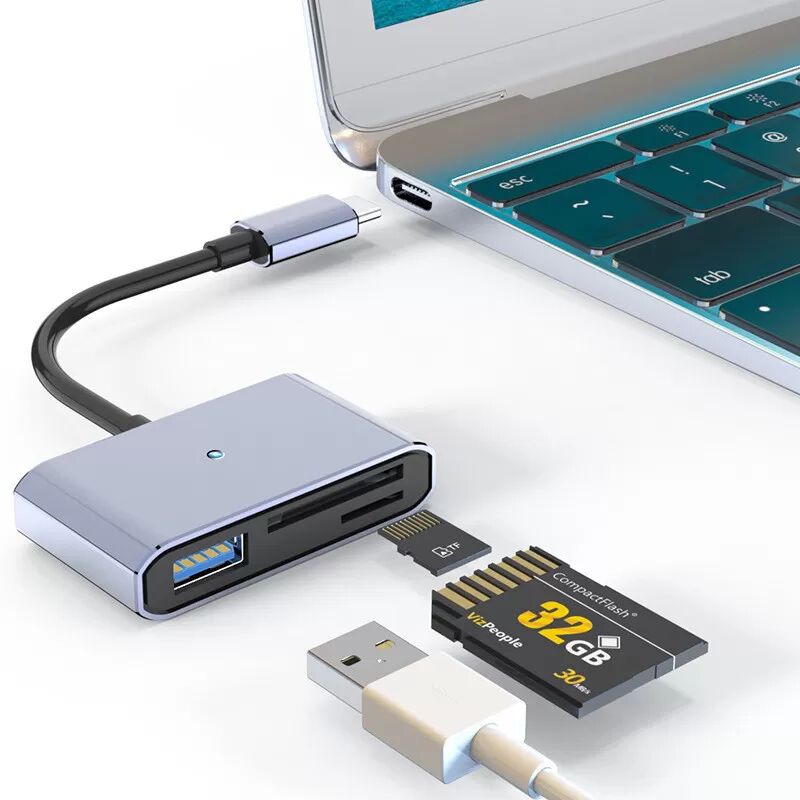 INF Adaptateur T-C vers USB + SD/TF : Transfert de données rapide et polyvalent