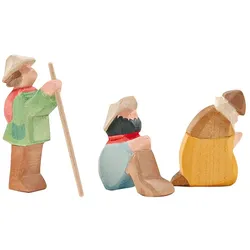 OSTHEIMER 66520 Hirtengruppe Serie MINI 3 teilig mit Holzkiste Weihnachtskrippen Miniaturen