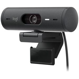 Logitech Webcam BRIO 500, 960-001422, grafit, USB-C, mit Mikrofon und Abdeckung, Full-HD (1080p)