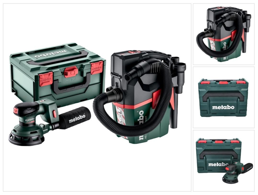 Metabo SXA 18 LTX 125 BL Accuschuurmachine 18 V 125 mm met AS 18 L PC Compact stofzuiger set