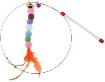 Uplift Picks Telescopic Cat Wand Carbon Fiber Feather Toy For Interactive Indoor Cat Exercise a
