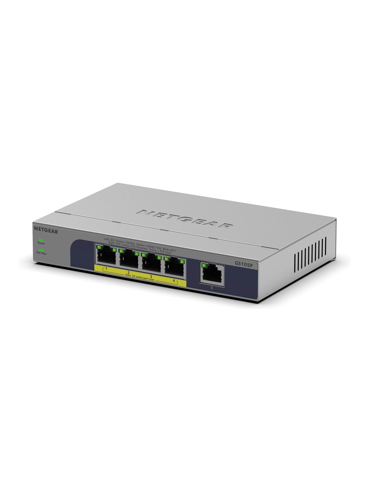 Netgear GS105P - switch - 5 ports - unmanaged