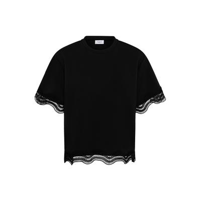 Blusentop SAINT TROPEZ "Saint Tropez T-Shirt kurzarm UmilaSZ", Damen, Gr. M, schwarz, Blusen Blusentop