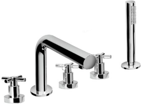 Herzbach Stilo Wannen-Fünfloch-Armatur 14.952450.1.01 Fliesen/Wannenrandmontage, chrom