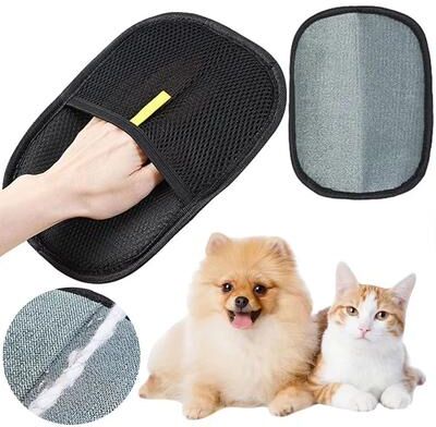 Inspired Living Gentle Pet Grooming Glove For Deshedding And Hair Removal Gentle Pet Grooming Glove For Deshedding And Hair Removal