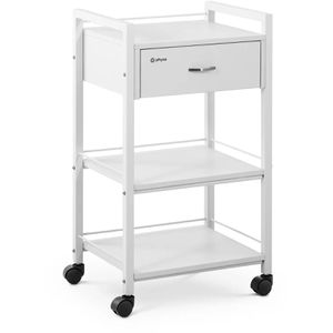 Physa Schubladenwagen CT-1,10040489, 1 Schublade, aus Metall / Holz, 47,5 x 85,5cm, weiß