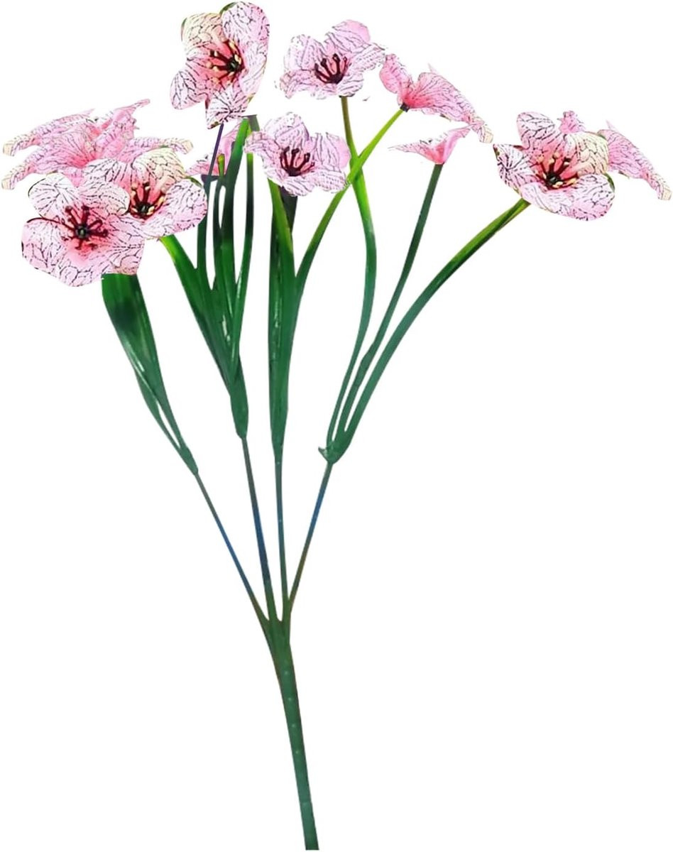 Onderhoudsvrij roze kunstbloemen boeket voor binnen decoratie