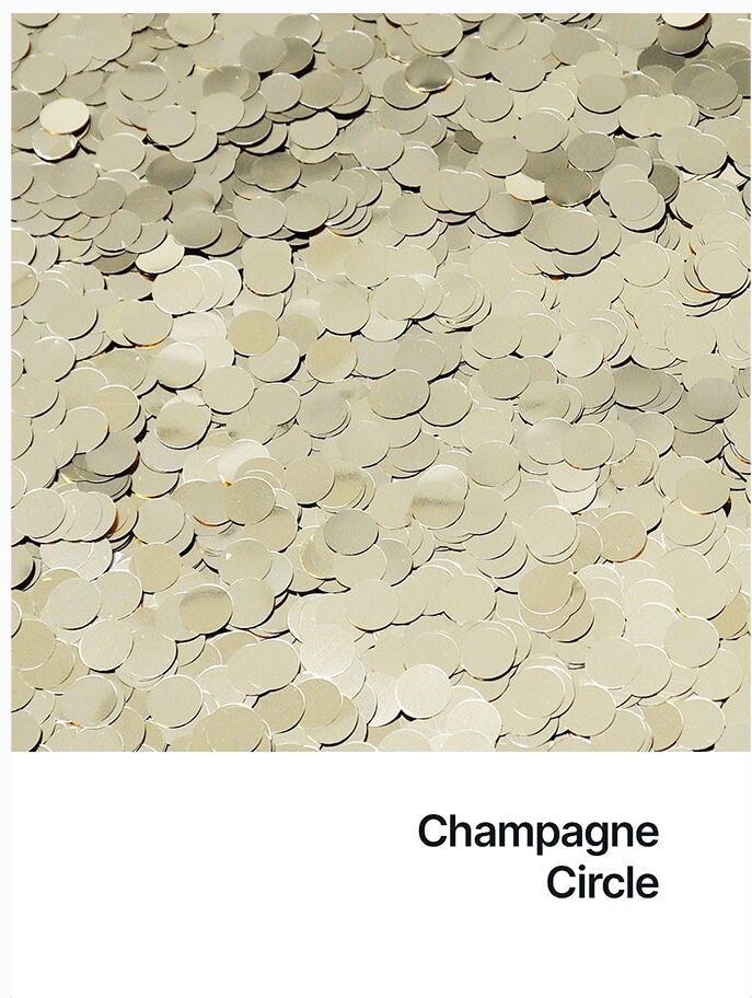 Hemway Shaped Ultra Sparkle Glitter   Circle   Cosmetic, Festival, Crafts - Champagne Gold - Shaped 50g