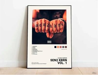 Inspire Essentials Nordic Rap Music Poster Canvas Latin Artist Wall Art Room Decor 16 11.81 X 15.75 In