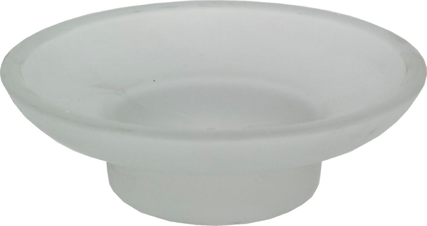 rubinetterie associate Mat Dish Portasapone Da Parete Piattino Porta Saponetta In Vetro - Serie Tondo