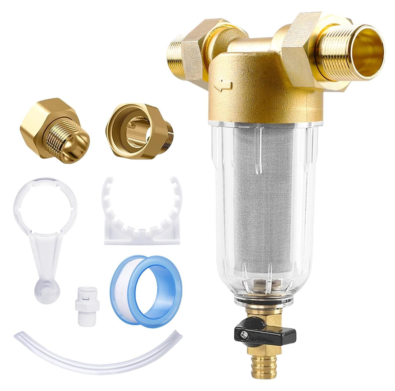 Dripio Reinigbaar Waterfilter met 3/4-inch adapter en 1-inch spoelfilter