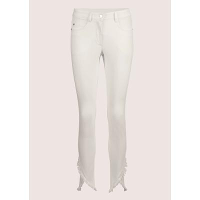 MADELEINE "Jeans Verkürzte 5-Pocket-Hose mit Fransen" abgeschrägter Fransensaum