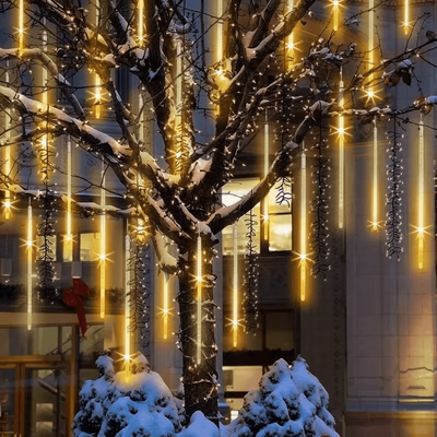Uplift Picks Outdoor LED Dripping Icicle Lights, Simulate Falling Snow For Roofs & Trees warm White