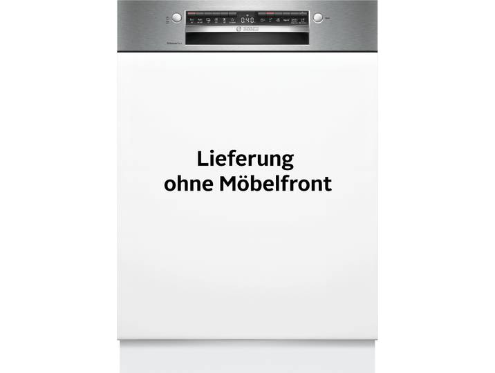 BOSCH teilintegrierbarer Geschirrspüler SMI4EVS09E , Energieeffizienz: B, silber (gebürsteter stahl), B:59,8cm H:81,5cm T:57,3cm, Geschirrspüler, Autom. Türöffnung gegen Kondenswasser, VarioFlex-Körbe & Schublade, teilintegrierbarer Geschirrspüler
