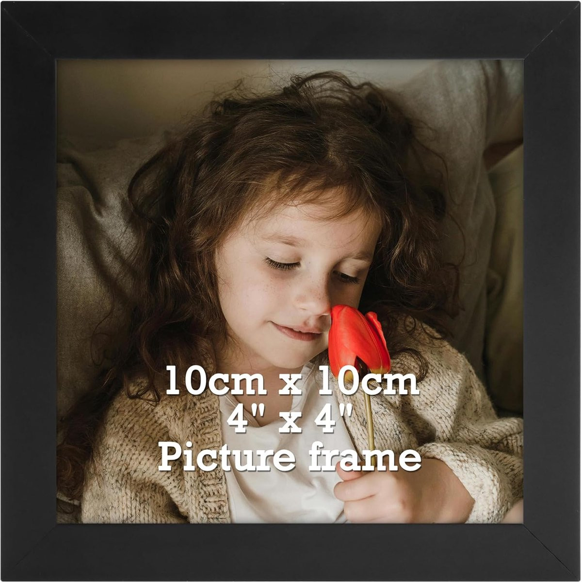 SnelShoppen Photo Frame 10x10 cm Vierkant Zwart PVC voor Foto's of Wanddecoratie