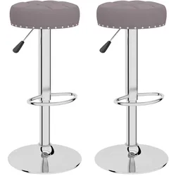 vidaXL Barhocker 2 Stk. Taupe Stoff