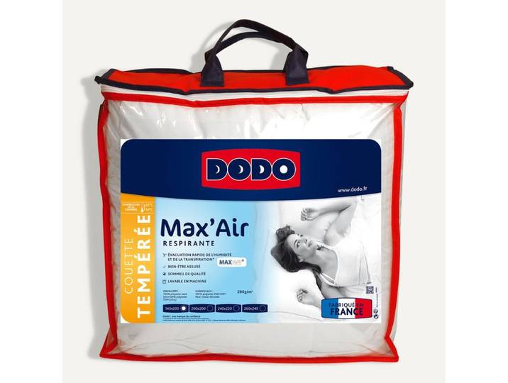 Couette tempérée 260x240cm DODO MAX'AIR2