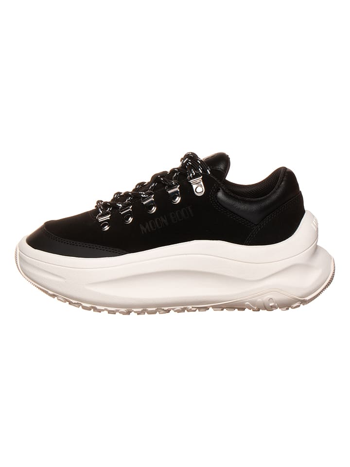 Moon Boot Leder-Sneakers "Moon247 City" in Schwarz - 41