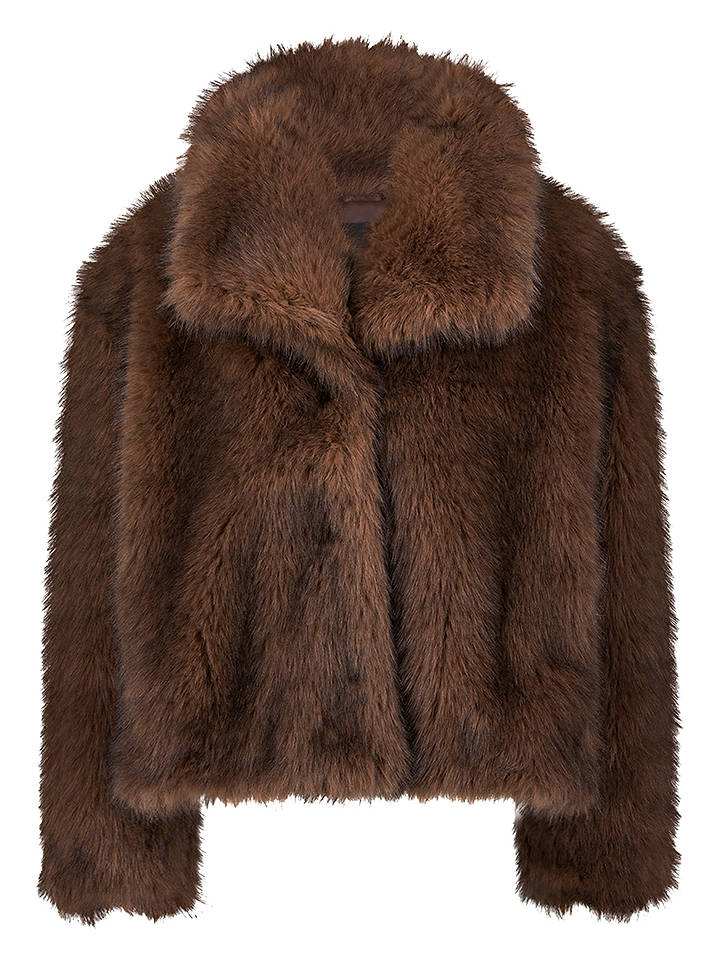 Zero Teddyjacke in Braun - 40