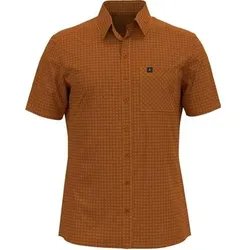 ODLO Herren Hemden ku.Arm He/Uni Shirt s/s NIKKO CHECK, Größe M in Braun Braun