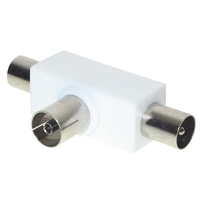 Shiverpeaks -BASIC-S--T-Verteiler, 2 x Stecker und 1x Kupplung (Antennenkabel) (BS83100)