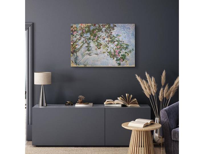 Toile Les Roses Feutre Gris/Gris 120 x 80cm
