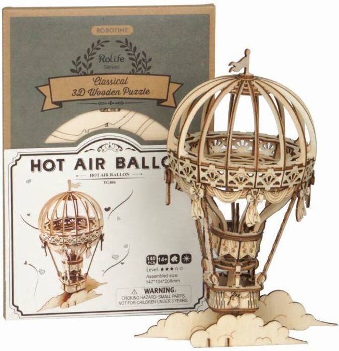 Montgolfière - Puzzle 3D Mécanique en bois Rolife