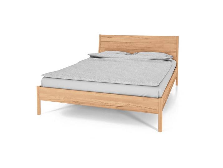 byoak Bettgestell INA 90x190 Kernbuche, Creme, Holz, 90x190 cm, Schlafzimmer, Betten