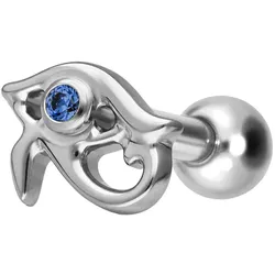 Titan Ohrpiercing mit Innengewinde AUGE DES HORUS