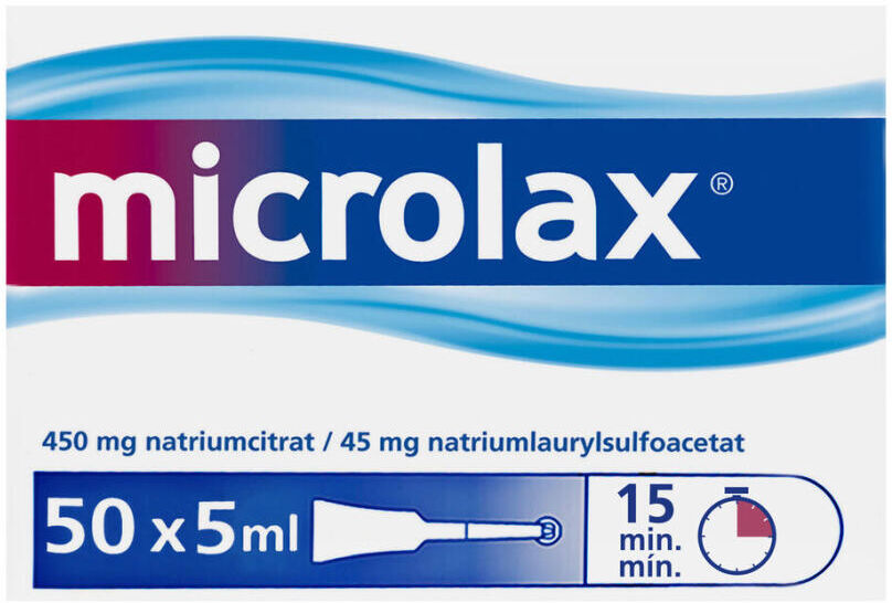 Microlax 9 mg/ml + 90 mg/ml 250 ml Rektalvæske, opløsning, enkeltdosisbeholder