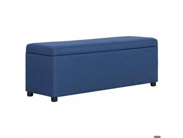 Banc de rangement(1 pc) Banc coffre pour salon/couloir 116 cm Bleu Polyester_13474