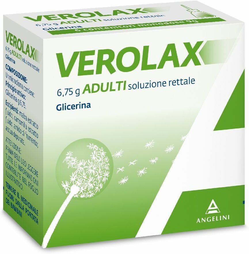 Angelini pharma Verolax Adulti 6 Microclismi 6,75g