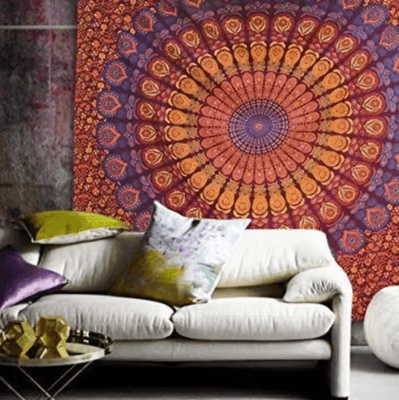 Inspire Picks Hippie Mandala Tapestry Wall Hanging Bohemian Psychedelic Vintage Room Decor 7 75x75cm
