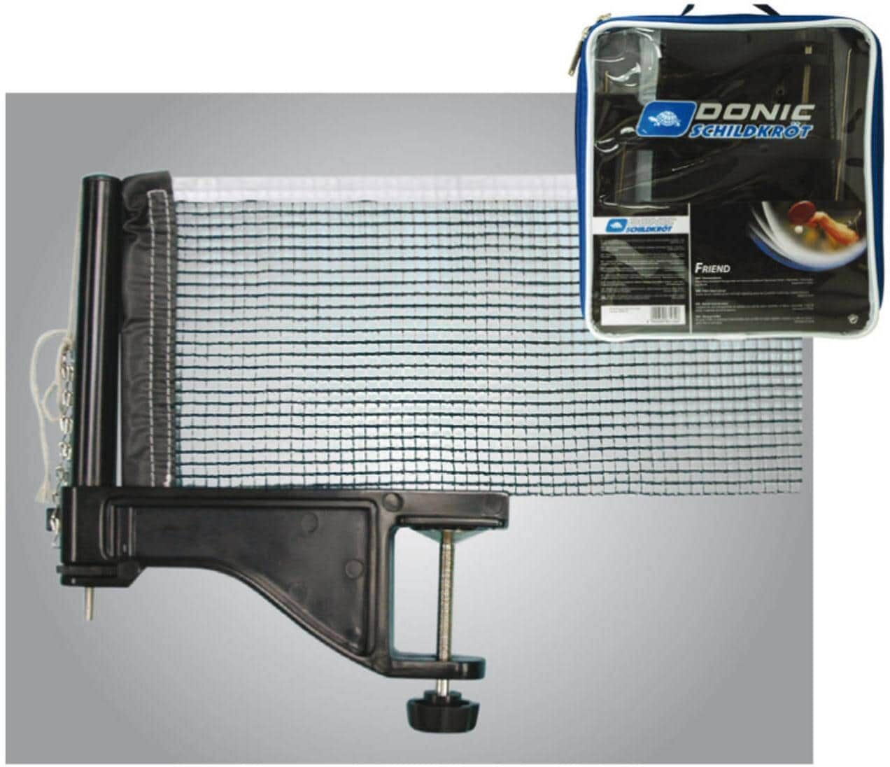 Tischtennisnetz DONIC-SCHILDKRÖT, grün (grün, schwarz), Sport-Netze, Kunststoff, Nylon, Tischtennisnetz grün, schwarz Einheitsgröße