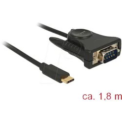 DELOCK 62964 - Delock Konverter USB C Stecker > seriell DB9 Stecker ESD 1,8 m