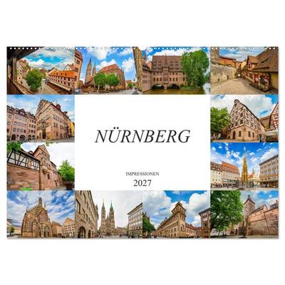 Nürnberg Impressionen (Wandkalender 2027 DIN A2 quer), CALVENDO Monatskalender
