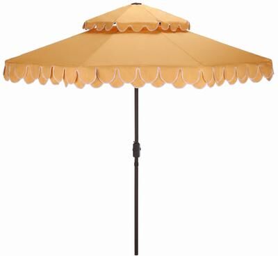 SAFAVIEH Valance 9-Foot Outdoor UV Resistant Crank Tilt Patio Umbrella