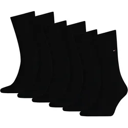 TOMMY HILFIGER Herren Socken, 6er Pack - Classic, Strümpfe, einfarbig Schwarz / 43-46